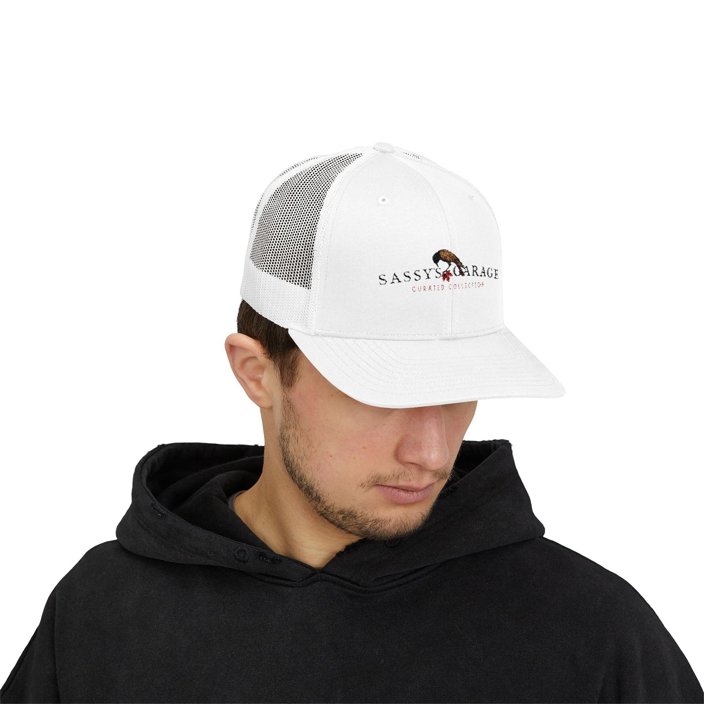 Sassy's Garage Snapback Trucker Cap | Casual Style Hat for Everyday Wear, Outdoor Adventures, Fun Fashion Statement