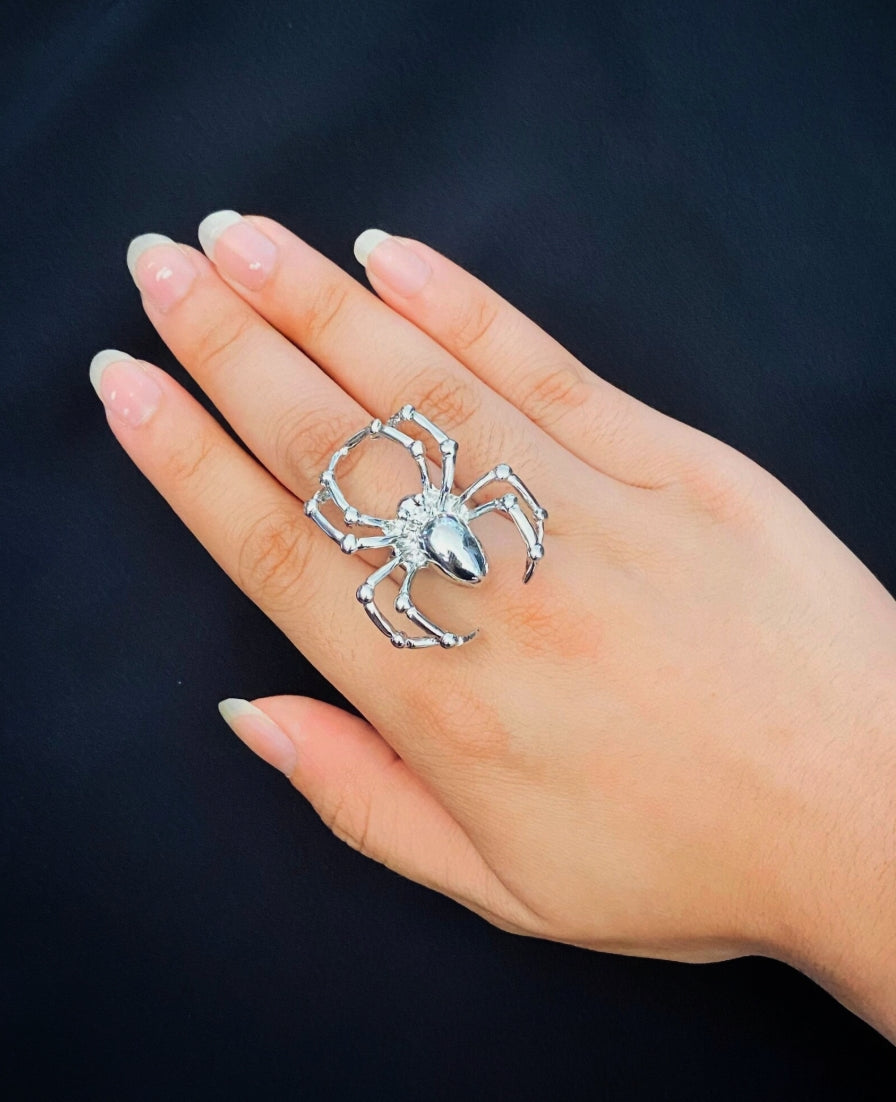 Silver Spider Ring | Size 7 (Adjustable)