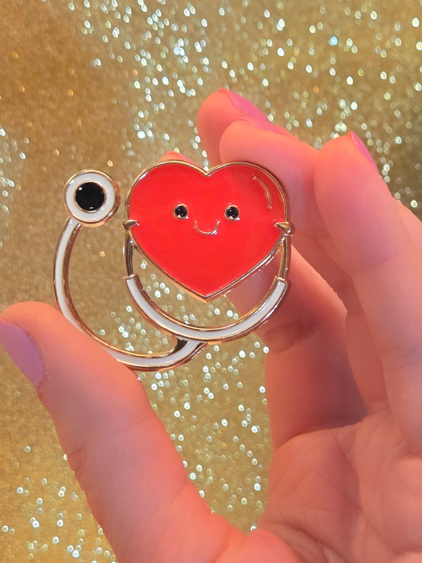 Heart Shaped Stethoscope | Collectible Pin