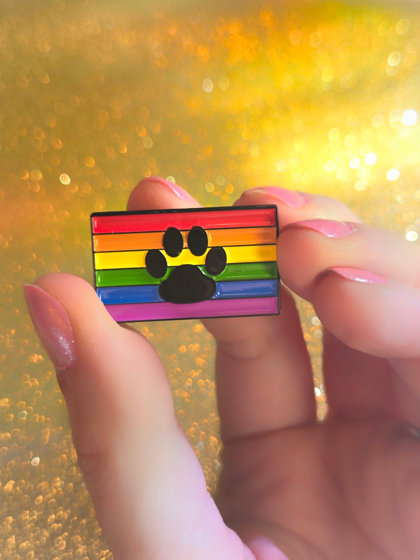 Paw Print Rainbow Flag | Collectible Pin
