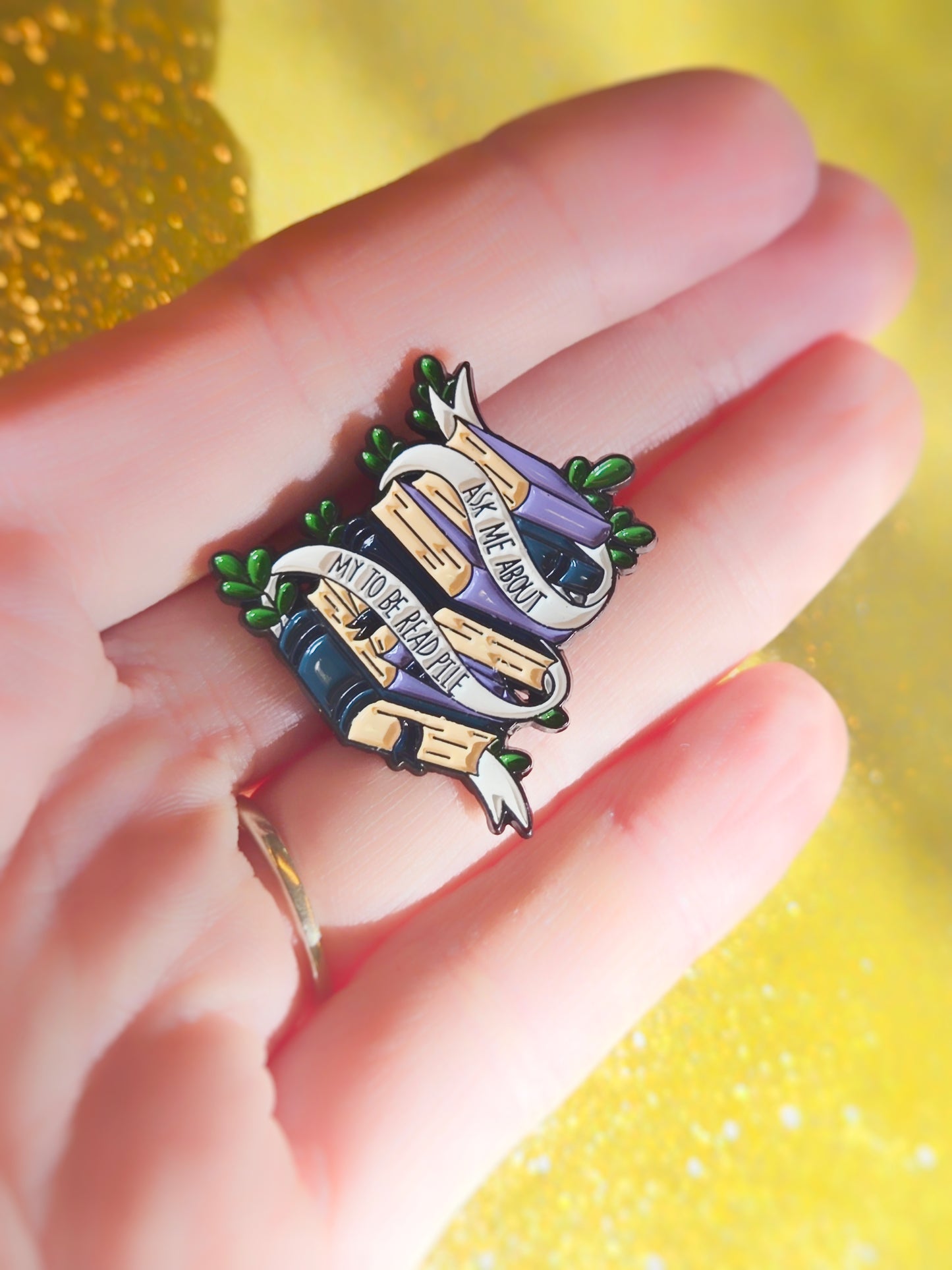 Ask Me About My "To Be Read" Pile | Collectible Pin
