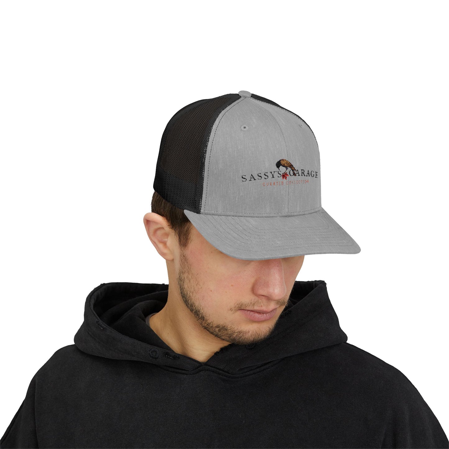 Sassy's Garage Snapback Trucker Cap | Casual Style Hat for Everyday Wear, Outdoor Adventures, Fun Fashion Statement