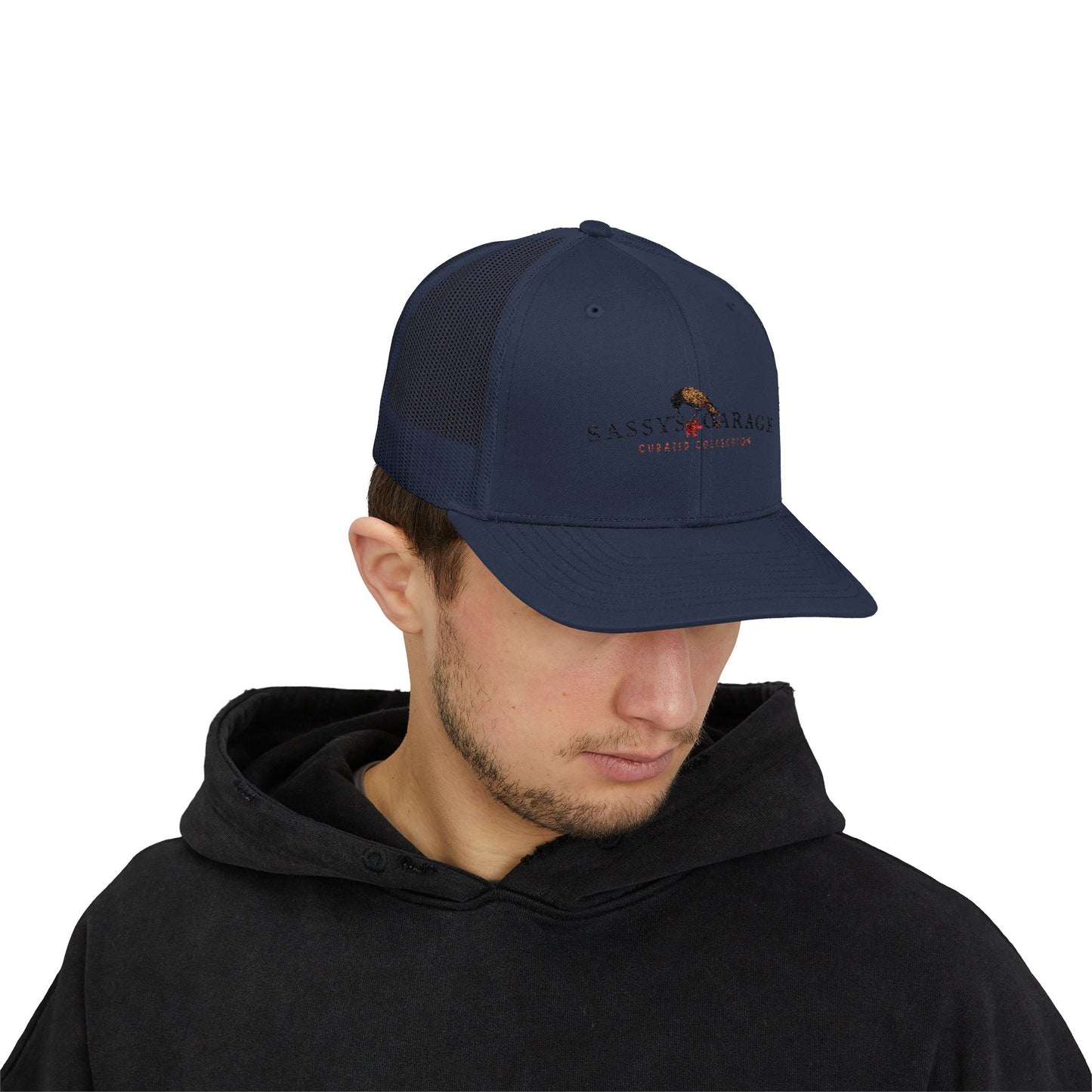 Sassy's Garage Snapback Trucker Cap | Casual Style Hat for Everyday Wear, Outdoor Adventures, Fun Fashion Statement