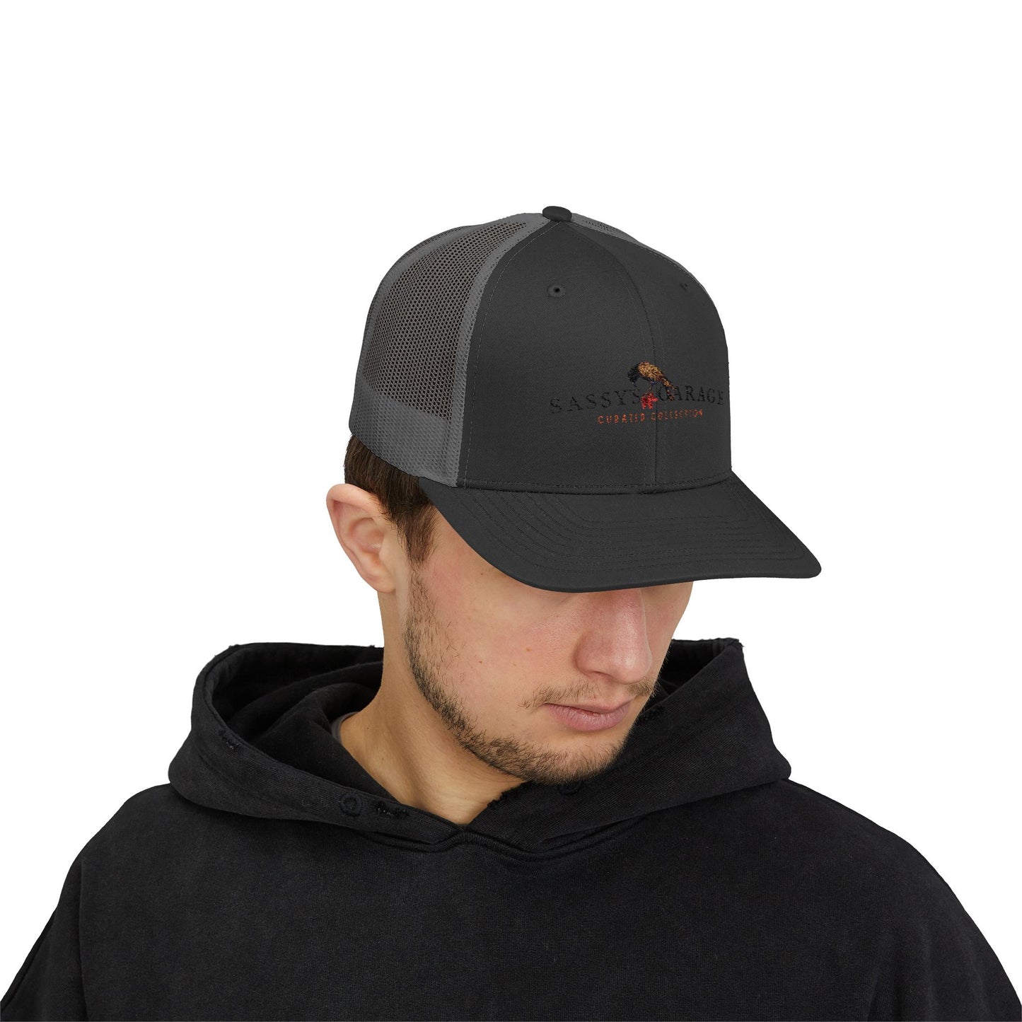 Sassy's Garage Snapback Trucker Cap | Casual Style Hat for Everyday Wear, Outdoor Adventures, Fun Fashion Statement