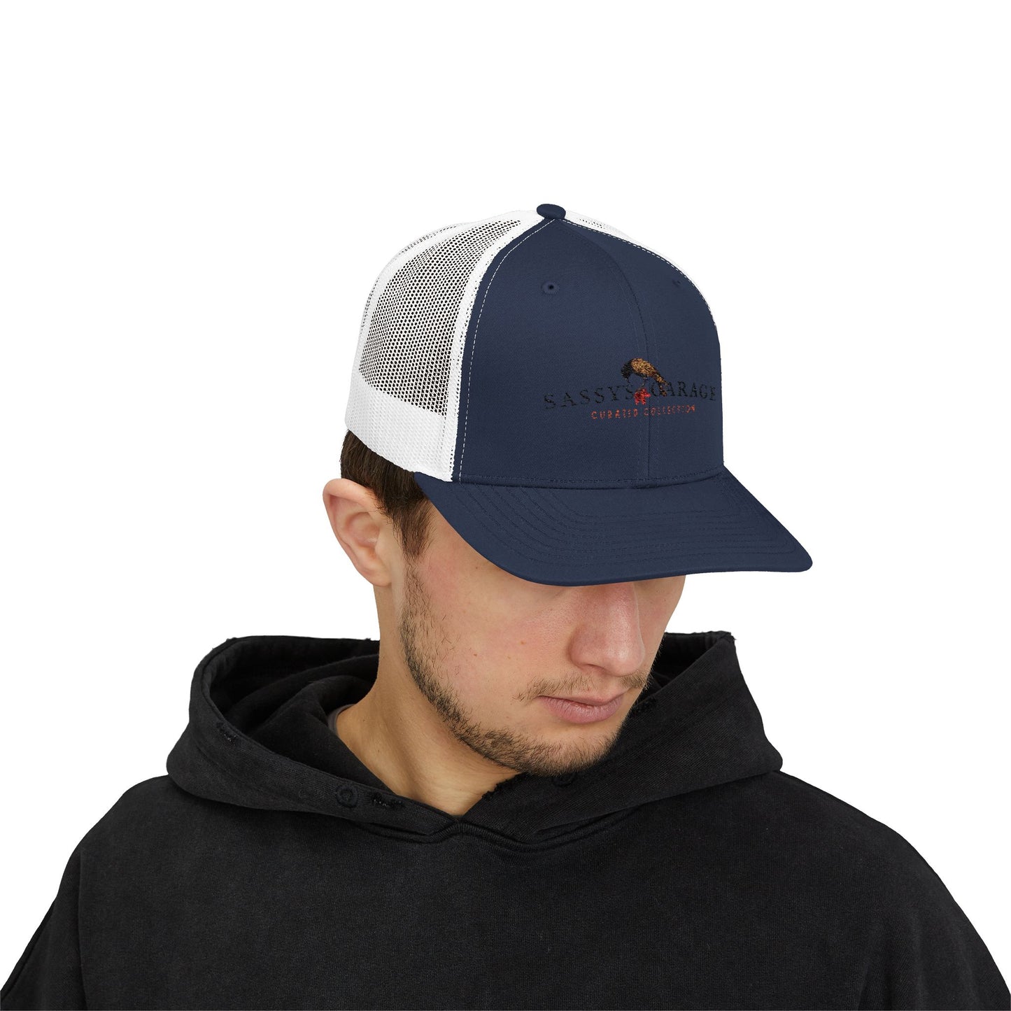 Sassy's Garage Snapback Trucker Cap | Casual Style Hat for Everyday Wear, Outdoor Adventures, Fun Fashion Statement