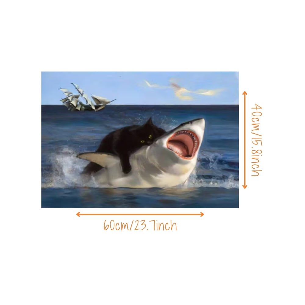 Apex Predator Epic Battle at Sea | Canvas Art Print