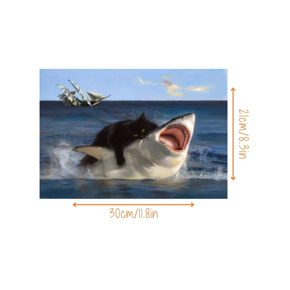 Apex Predator Epic Battle at Sea | Canvas Art Print