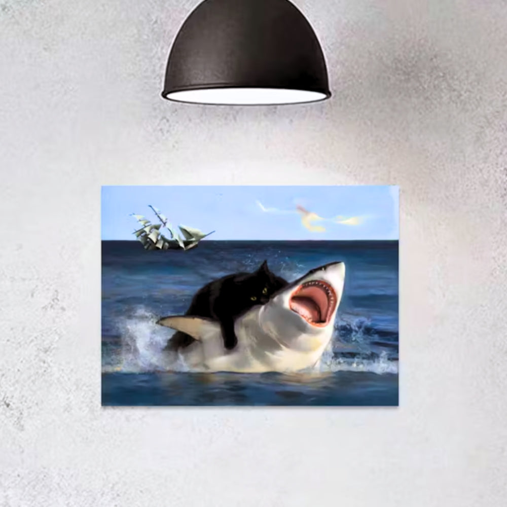 Apex Predator Epic Battle at Sea | Canvas Art Print
