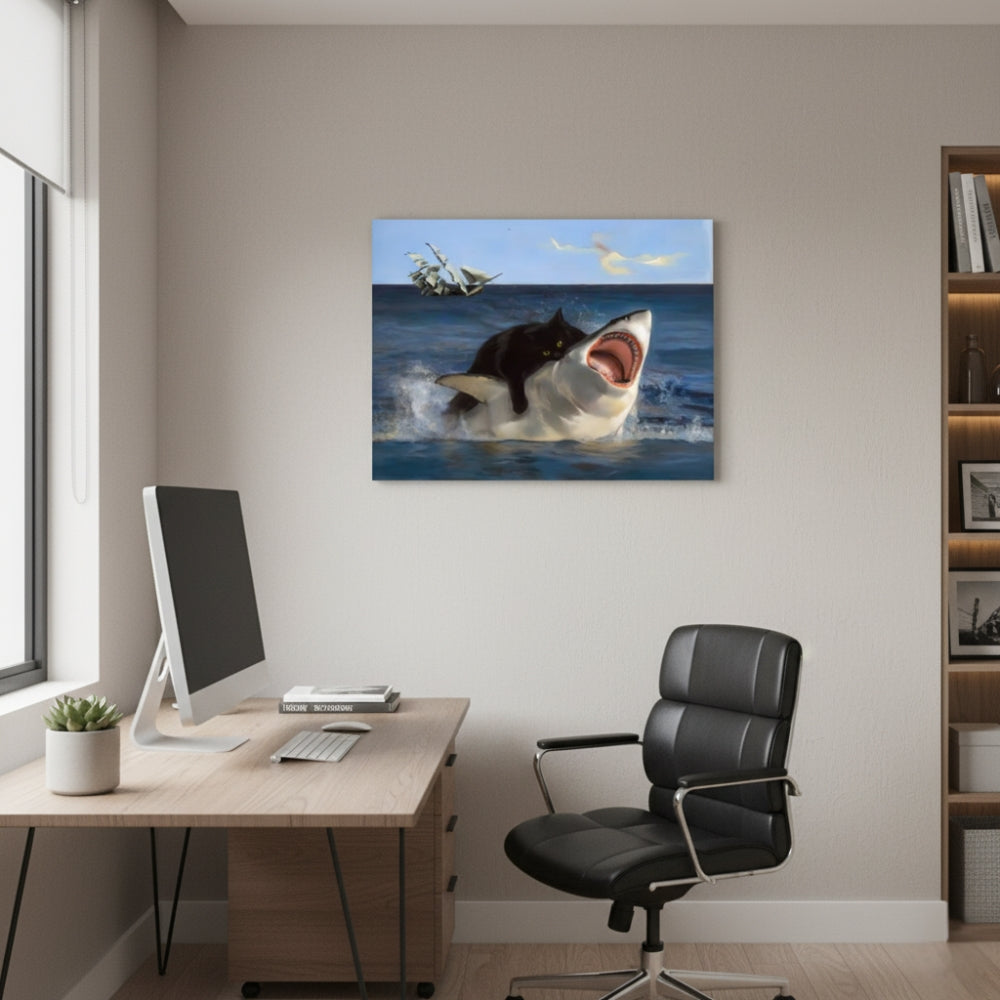 Apex Predator Epic Battle at Sea | Canvas Art Print