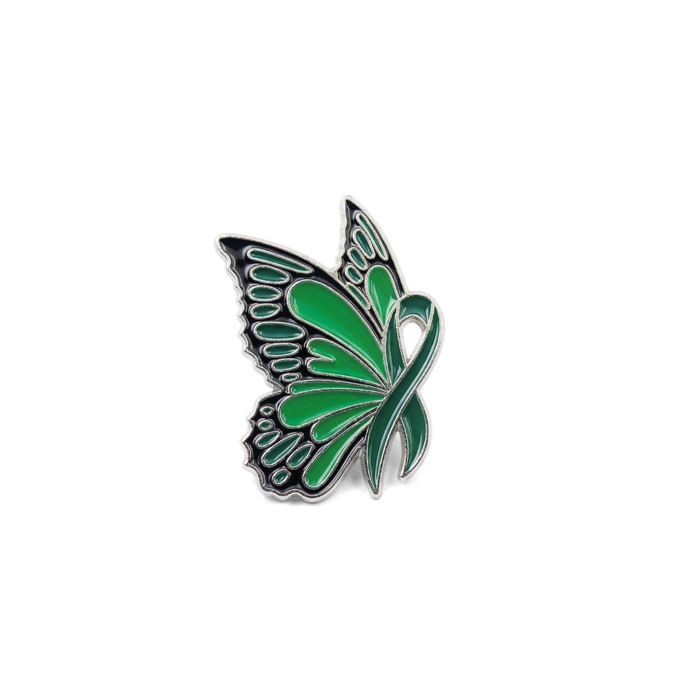 Ruban de sensibilisation (Papillon vert) | Pin's de collection