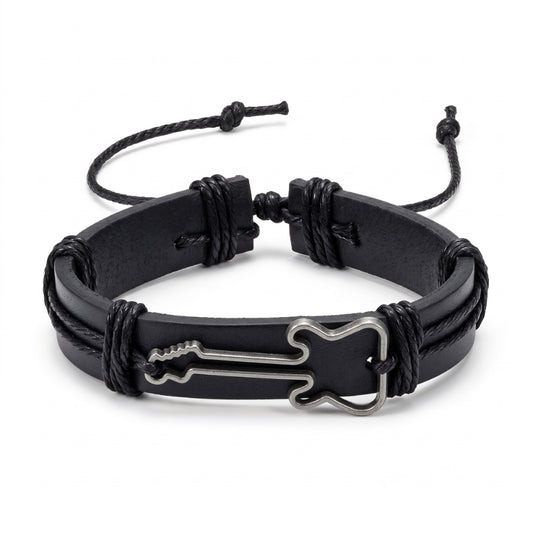 Black Leather Guitar | Bracelet
