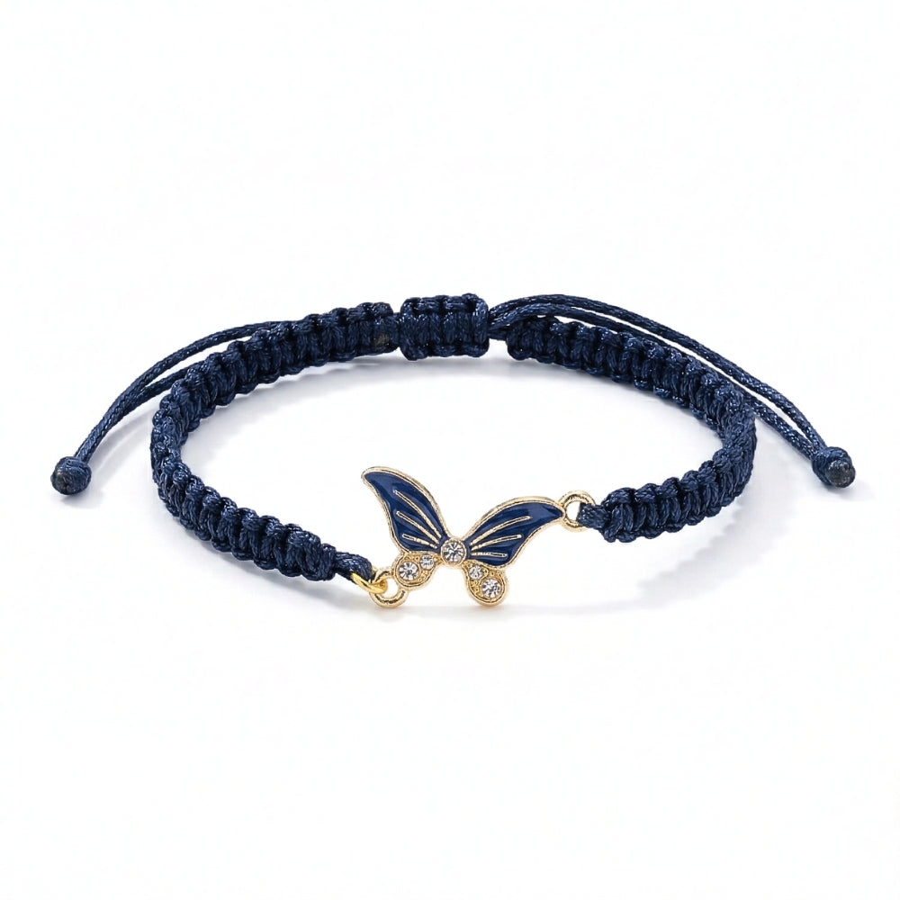 Braided Boho Blue Butterfly | Bracelet