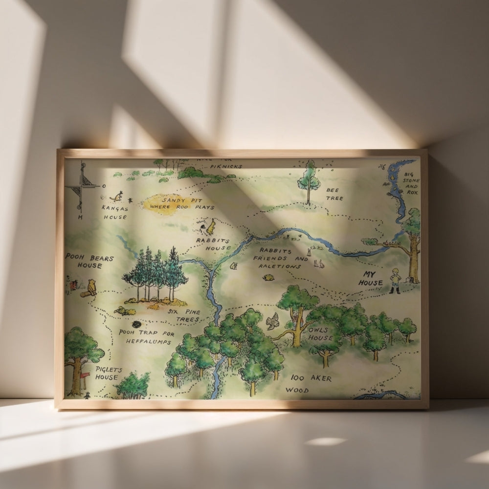 Christopher Robin's Map | Canvas Art Print