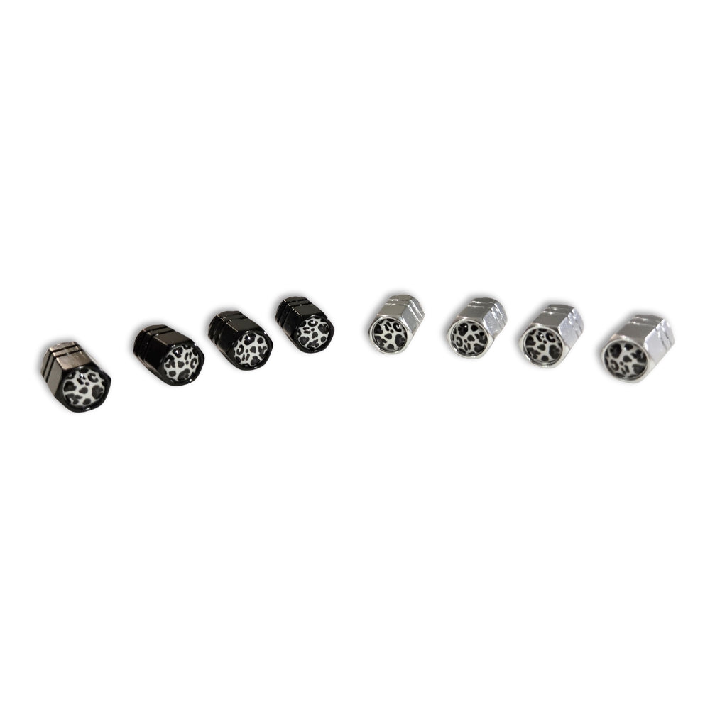 Cow Print Valve Stem Caps (2 Sets)