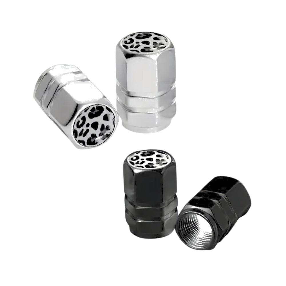Cow Print Valve Stem Caps (2 Sets)