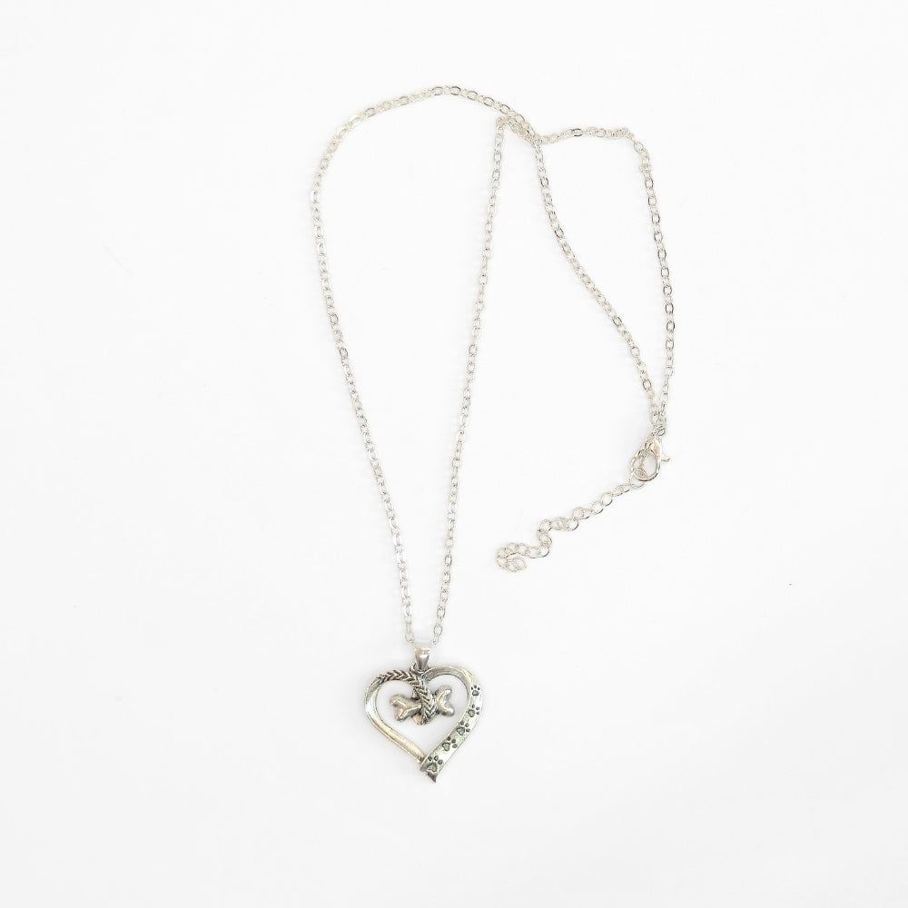 Heart & Bone Necklace