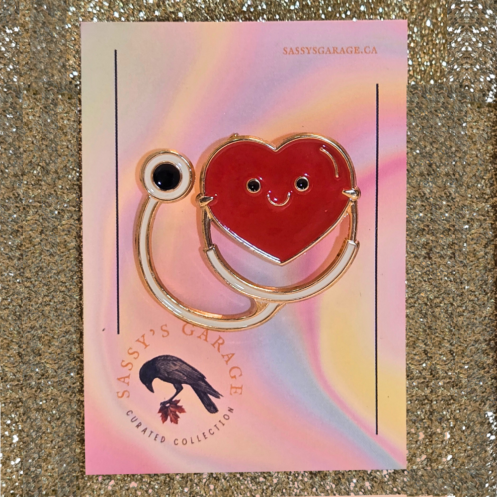 Heart Shaped Stethoscope | Collectible Pin
