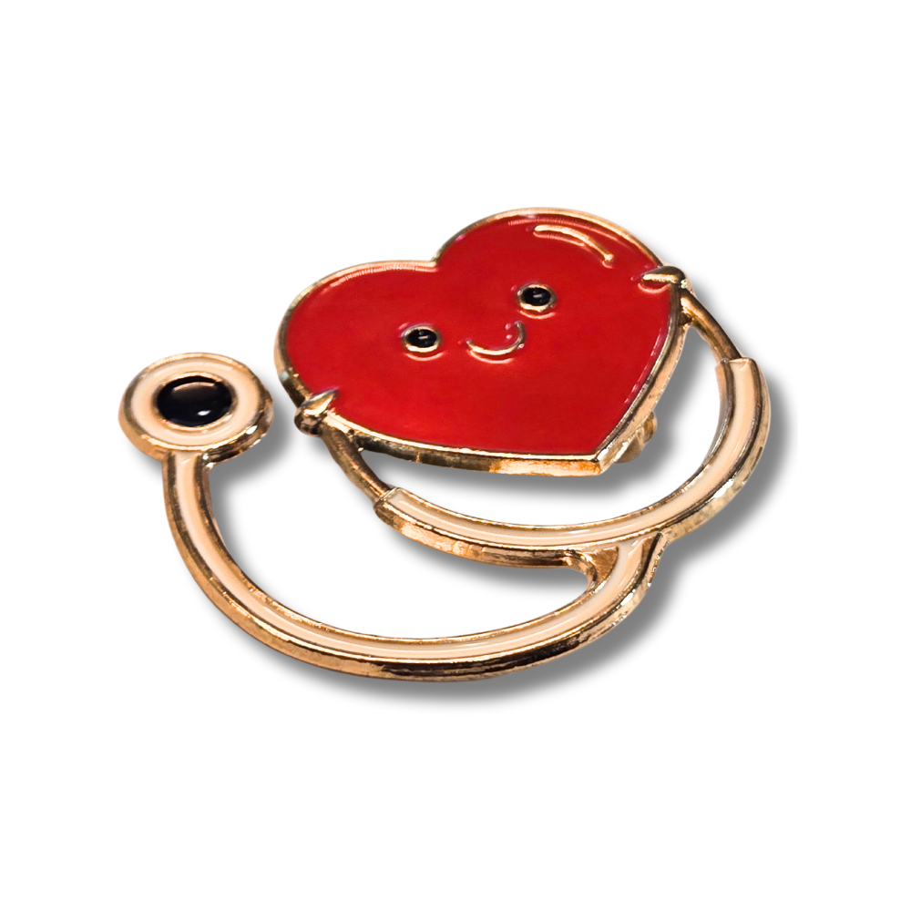 Heart Shaped Stethoscope | Collectible Pin