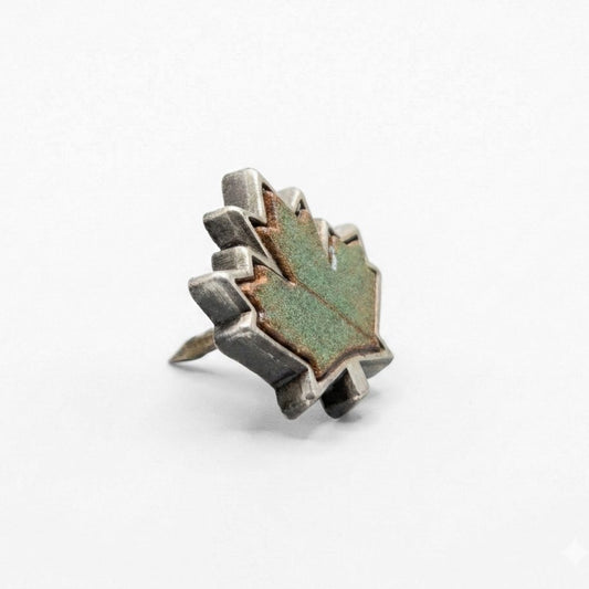 Feuille d'érable en cuivre du toit historique du Parlement | Épingle de collection