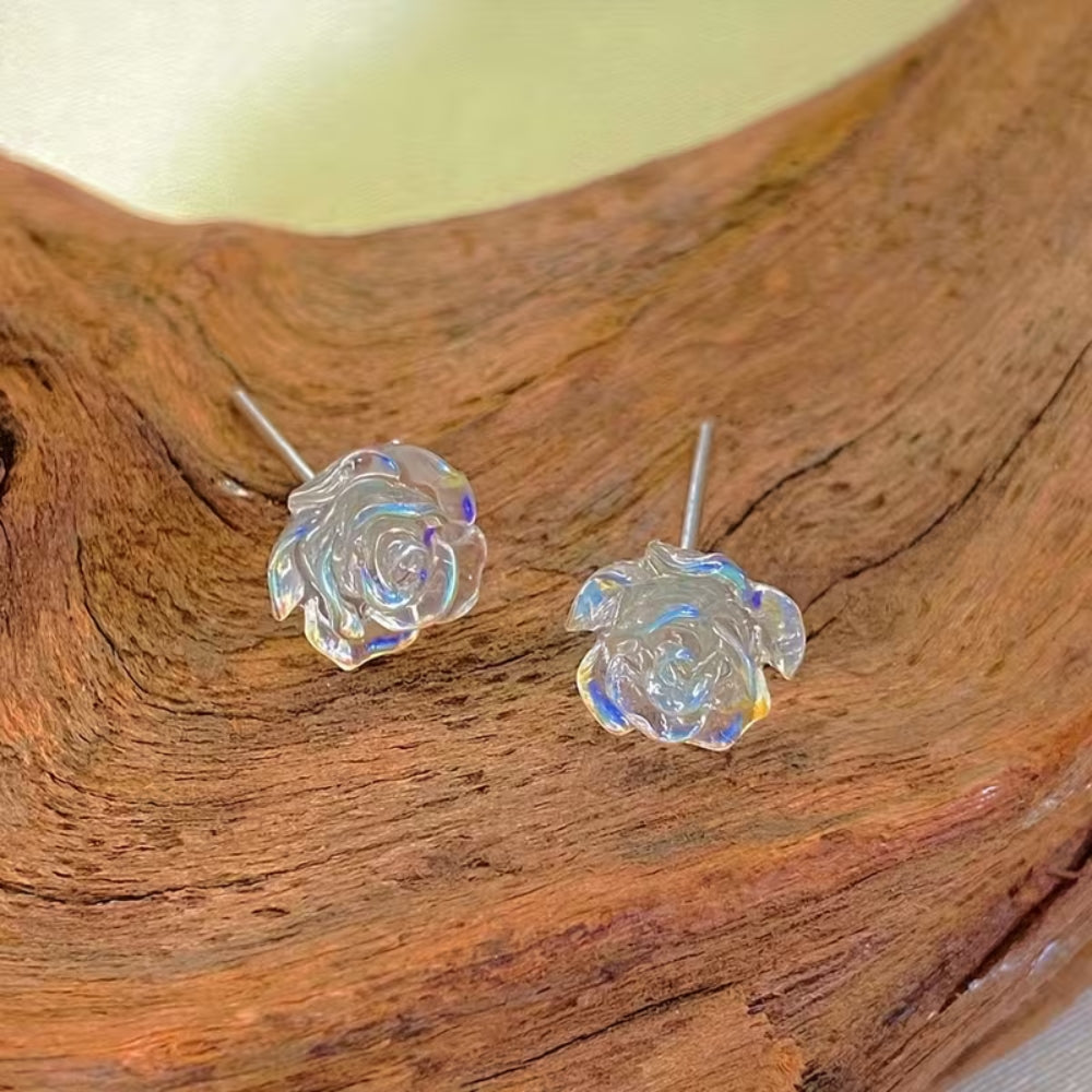 Iridescent Rose Studs | Earrings