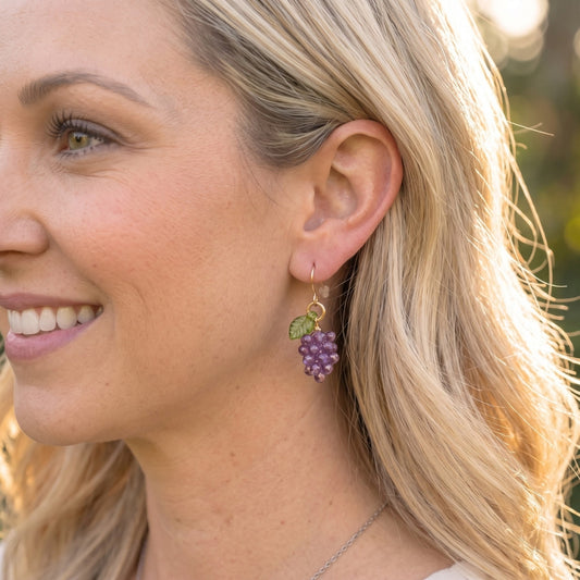 Juicy Purple Grapes | Earrings