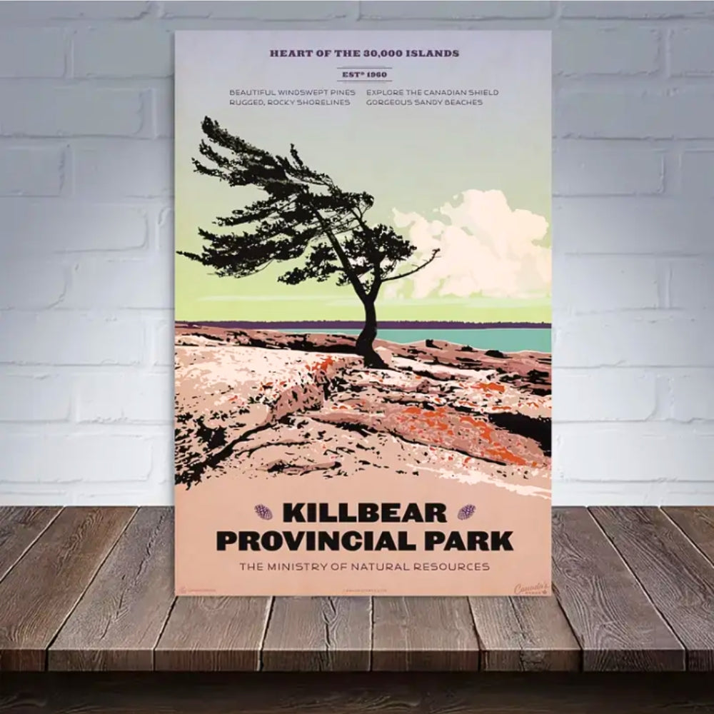 Killbear Provincial Park Vintage Tourism Poster | Canvas Art Print