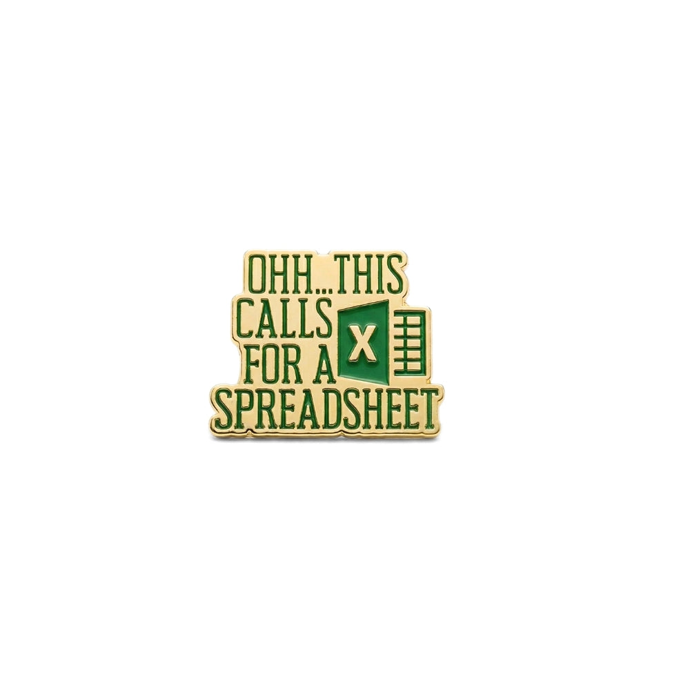 Ohh This Calls For a Spreadsheet | Collectible Pin