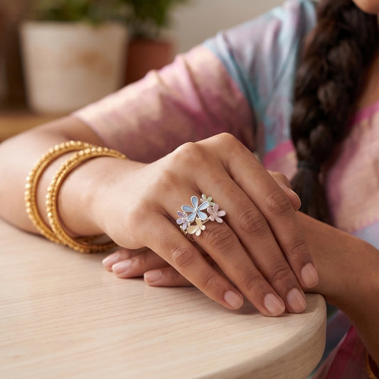 Pastel Flowers | Stretch Ring