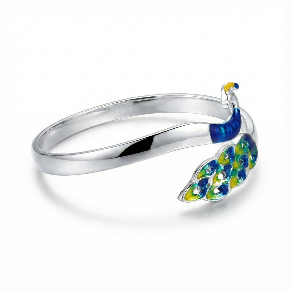 Silver Peacock Cuff | Bracelet