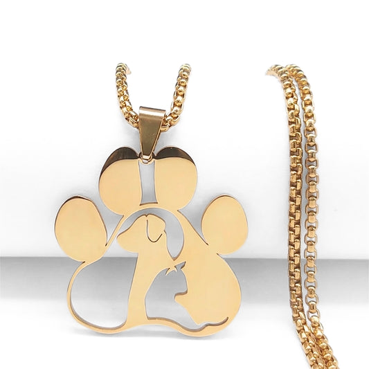 Stainless Steel Pet Love Pendant | Necklace