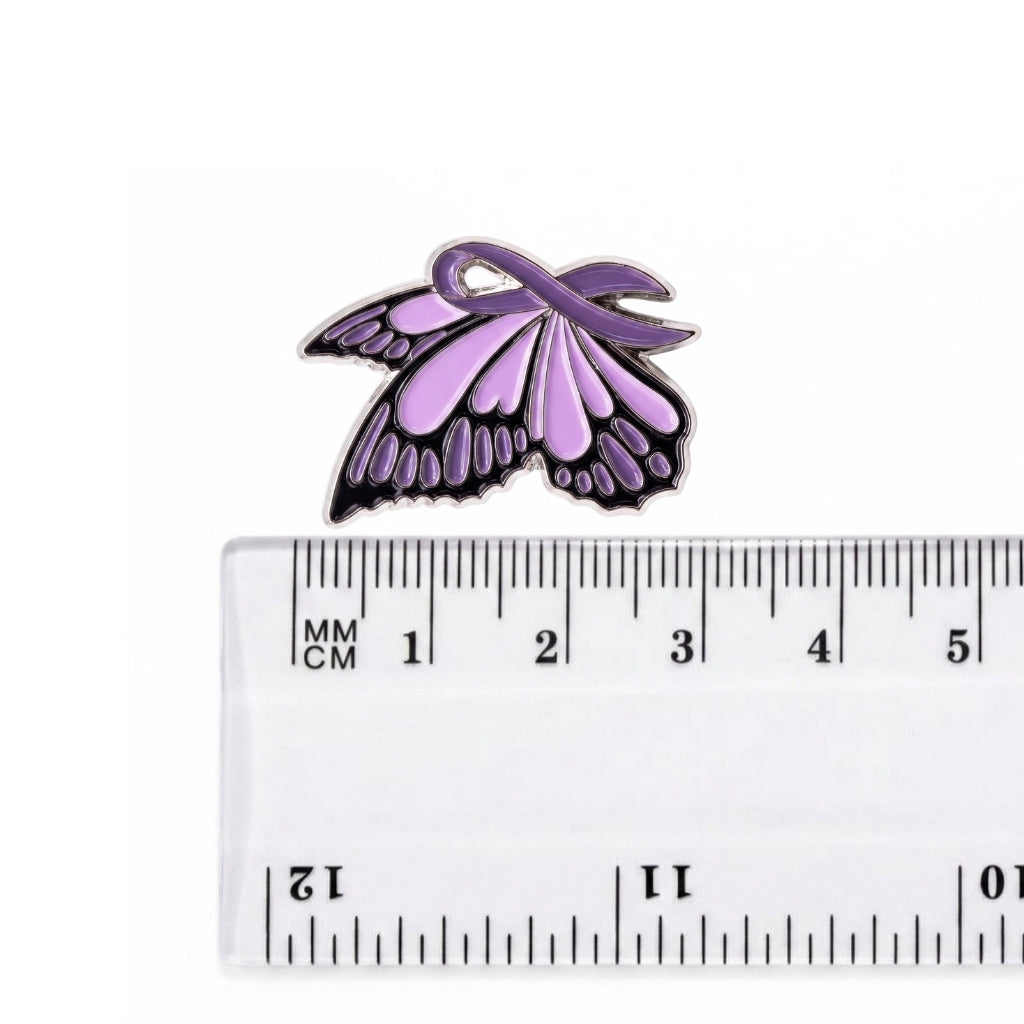 Purple Awareness Ribbon Butterfly | Collectible Pin