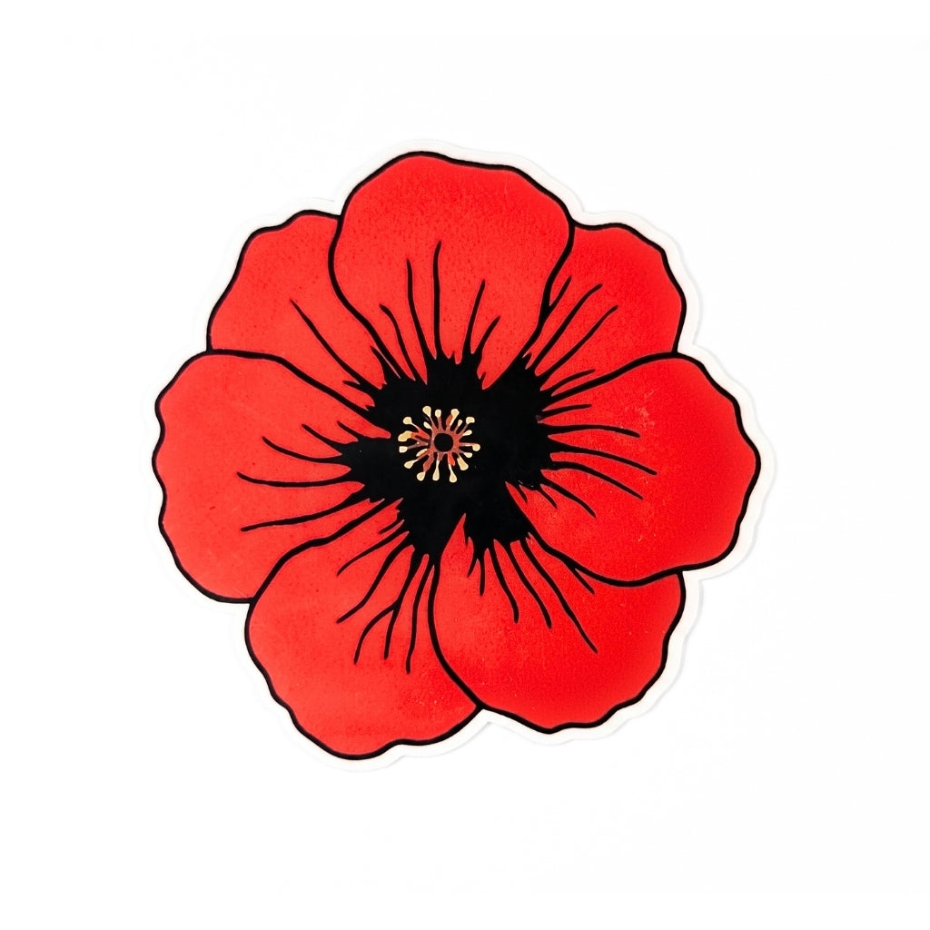 Remembrance Poppy | Vinyl Sticker