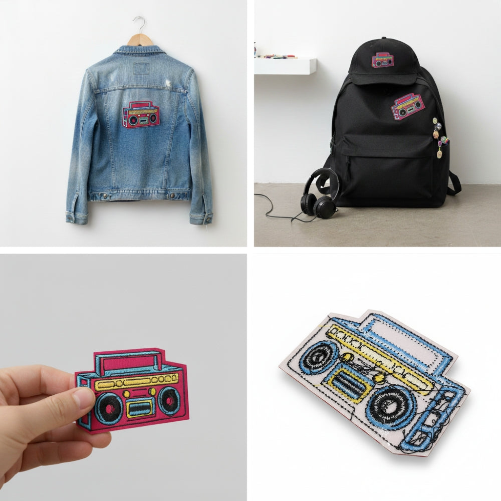 Retro Boombox | Embroidered Patch