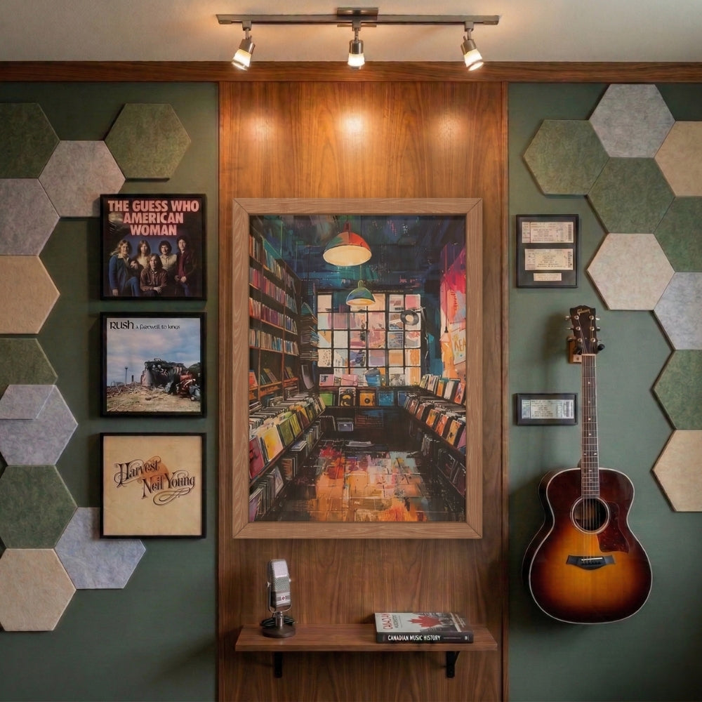Retro Record Store | Canvas Art Print