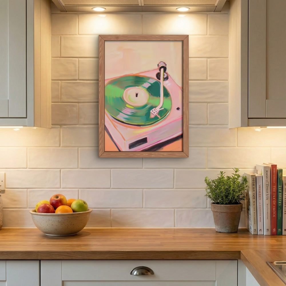 Retro Vinyl in Pink | Canvas Art Print
