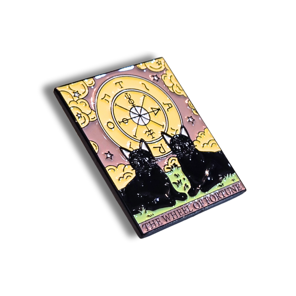 "The Wheel of Fortune" Cat Tarot Card | Collectible Pin