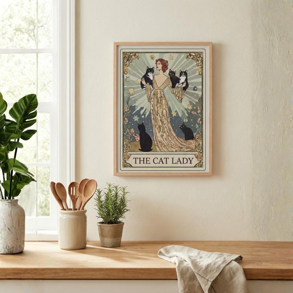 La Dame aux Chats | Impression sur toile