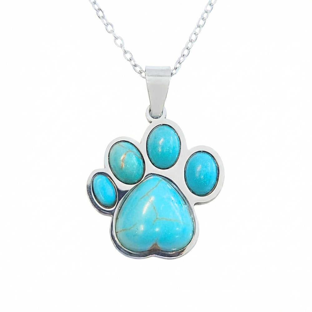 Turquoise Stone Paw | Necklace