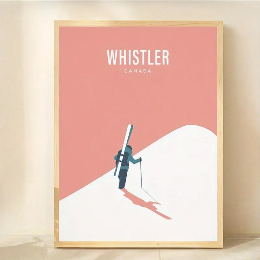 Retro Whistler Ski "Summit" | Canvas Art Print