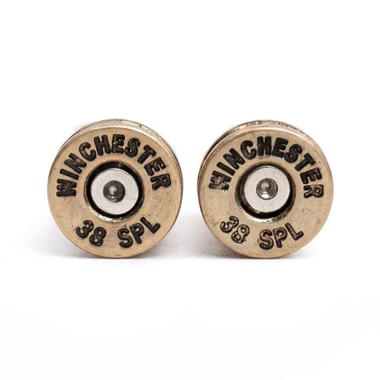 Winchester 38 Special Bullet Casing Replica Studs | Earrings