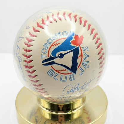 Vintage 1994 Toronto Blue Jays Team Replica Signed Baseball & Display Case