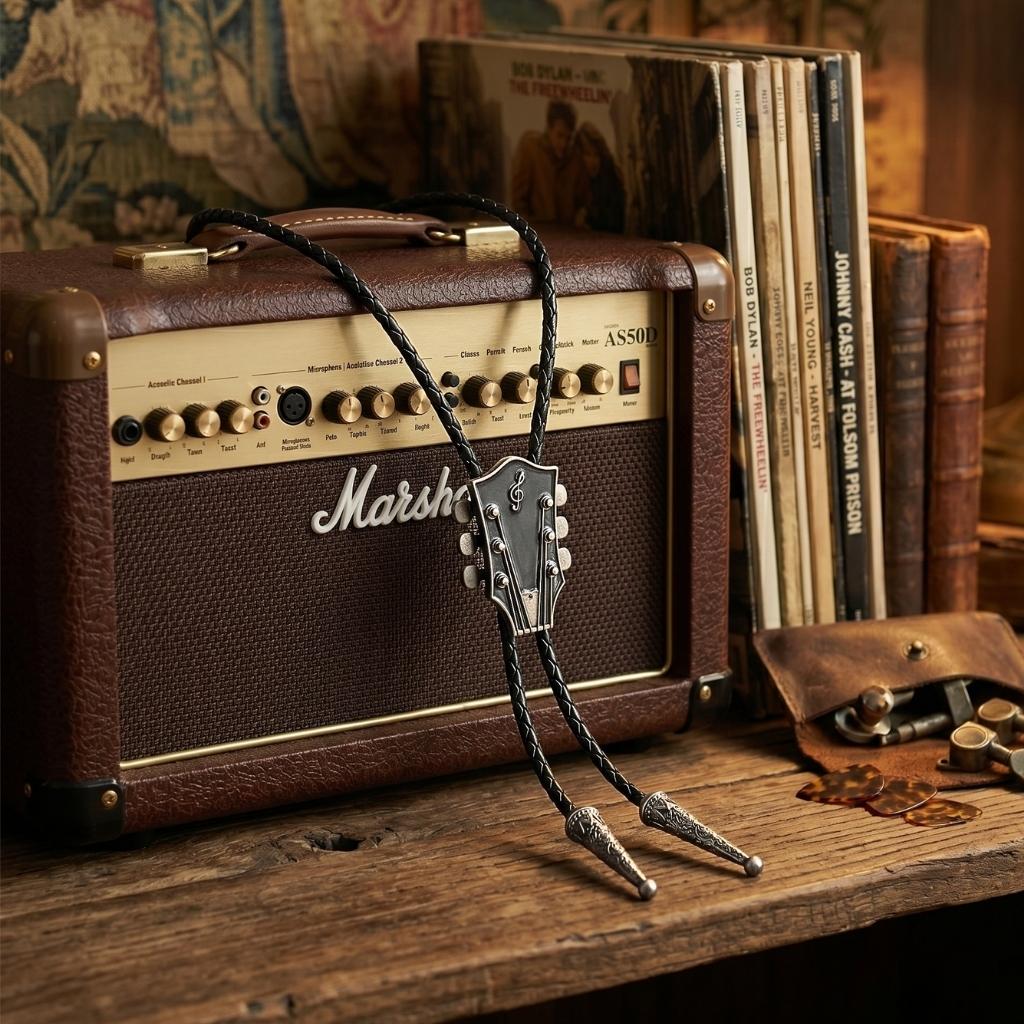 Guitar Headstock Bolo Tie | Necktie