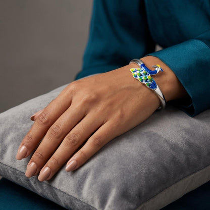 Silver Peacock Cuff | Bracelet