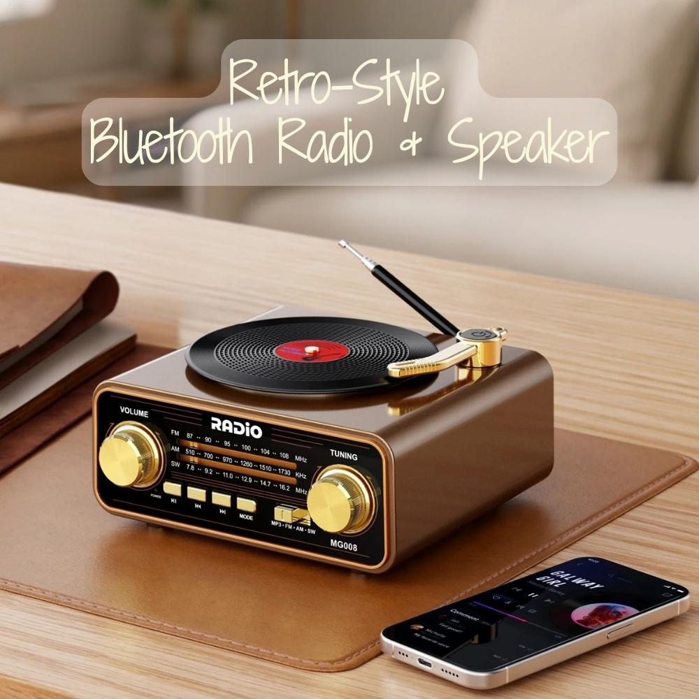 Retro-Style Bluetooth Speaker & Radio