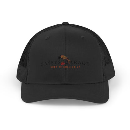 Sassy's Garage Snapback Trucker Cap | Casual Style Hat for Everyday Wear, Outdoor Adventures, Fun Fashion Statement