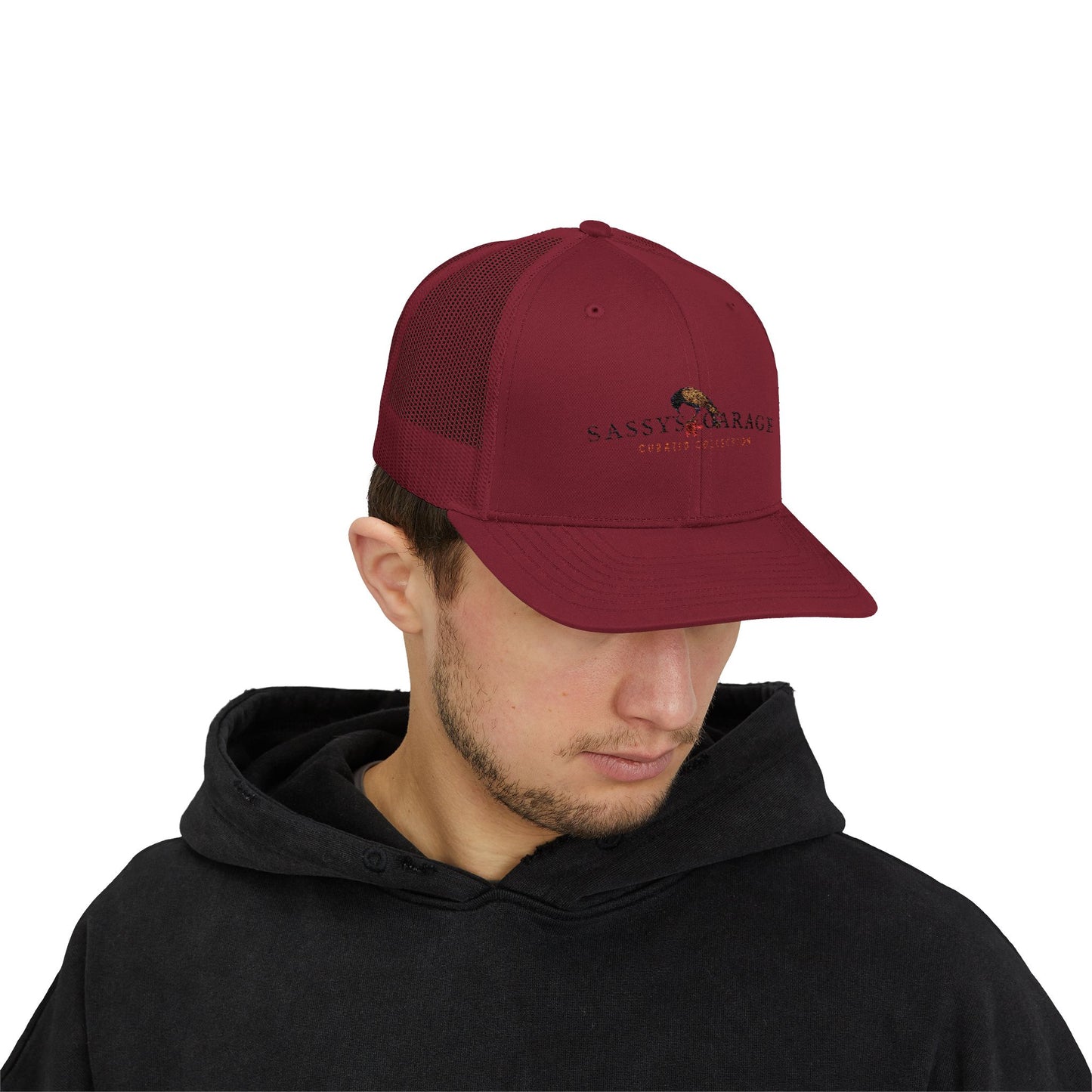 Sassy's Garage Snapback Trucker Cap | Casual Style Hat for Everyday Wear, Outdoor Adventures, Fun Fashion Statement