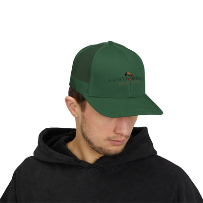 Sassy's Garage Snapback Trucker Cap | Casual Style Hat for Everyday Wear, Outdoor Adventures, Fun Fashion Statement