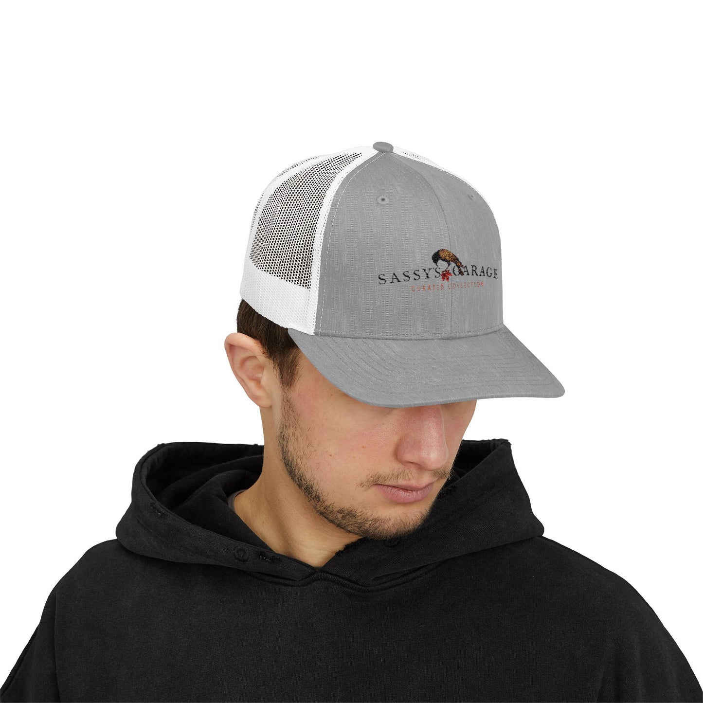 Sassy's Garage Snapback Trucker Cap | Casual Style Hat for Everyday Wear, Outdoor Adventures, Fun Fashion Statement
