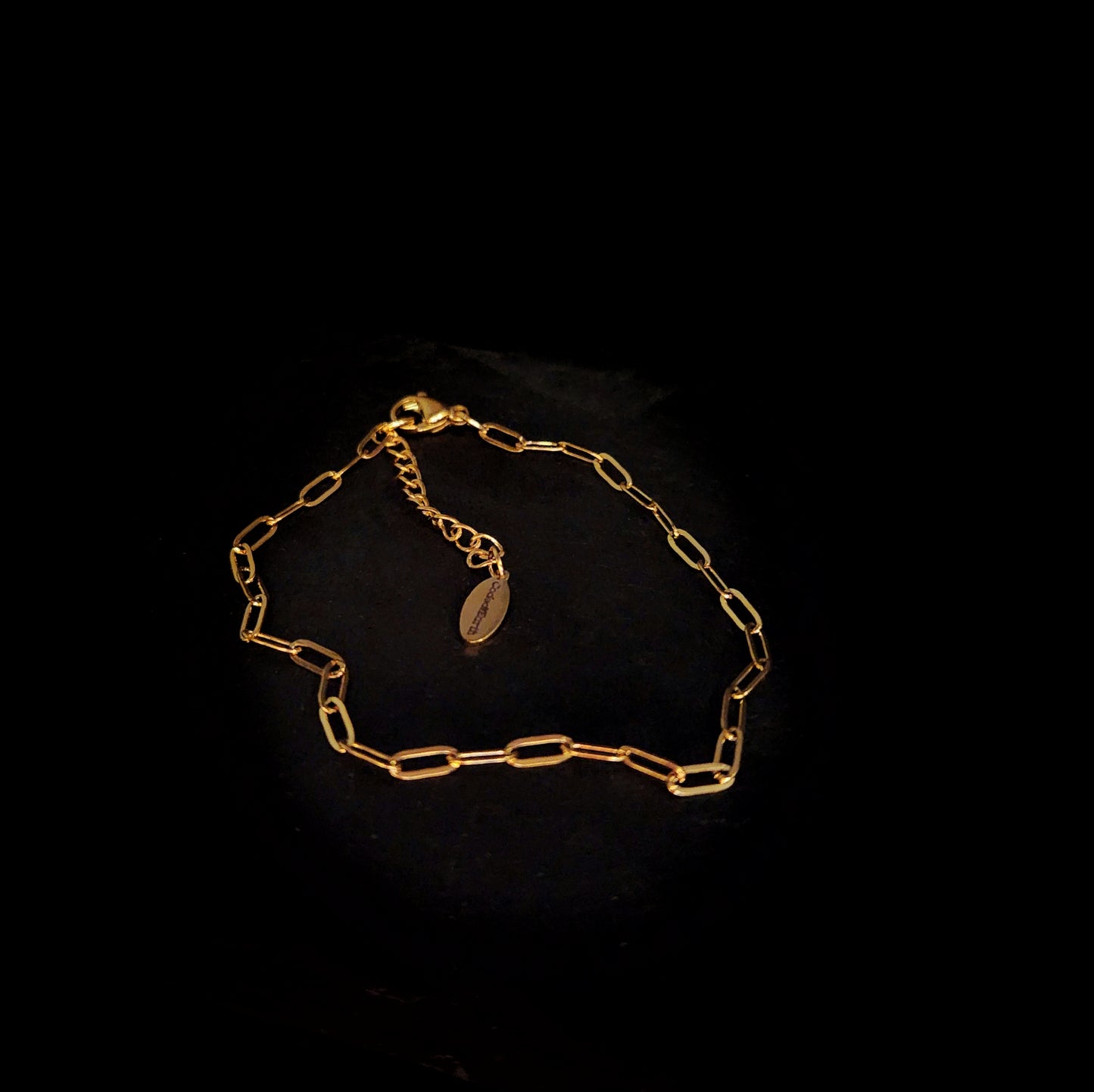 Gold Plated Stainless Steel Paperclip Bracelet