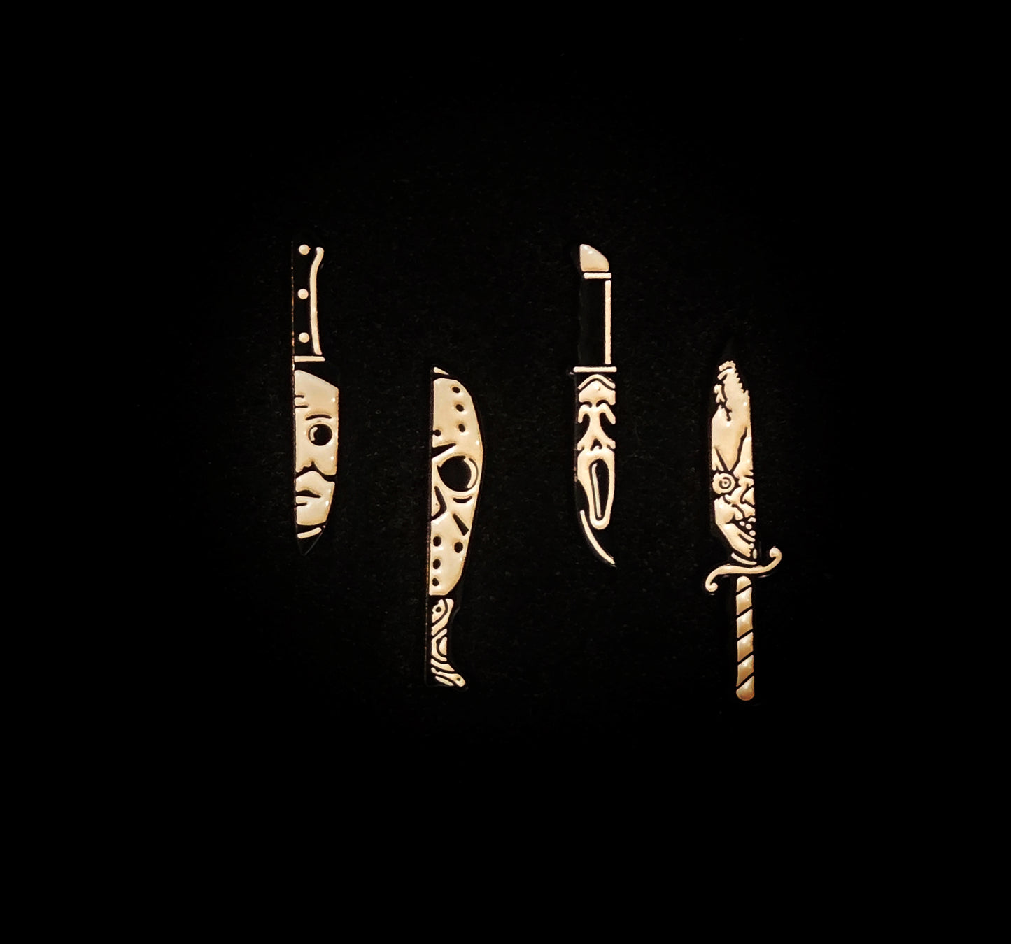Horror Movie 4-Piece Pin Set